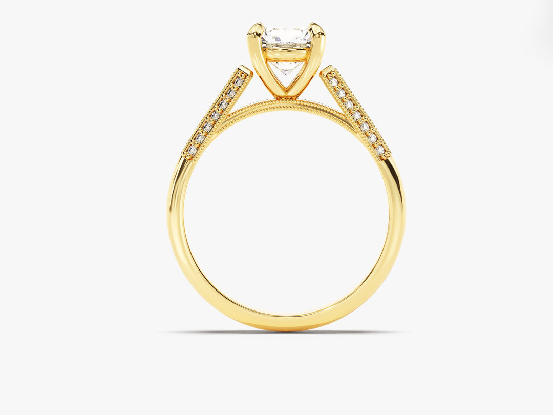 10K Yellow Gold 1ct Moissanite Diamond Ring
