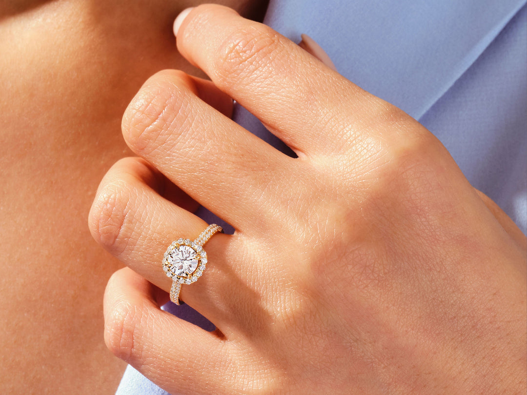 10K Yellow Gold Moissanite Ring