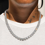 Load image into Gallery viewer, 10mm Moissanite Clustered Tennis Chain - 925 Silver - D Colour - Vvs1
