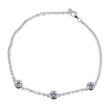 White Gold Bracelet Moissanite 0.75ctw