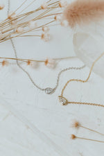 Load image into Gallery viewer, .15 ct Pear Bezel Set Diamond Necklace
