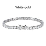 Load image into Gallery viewer, Gold Plated Silver 5mm Moissanite Tennis Bracelet 17ctw
