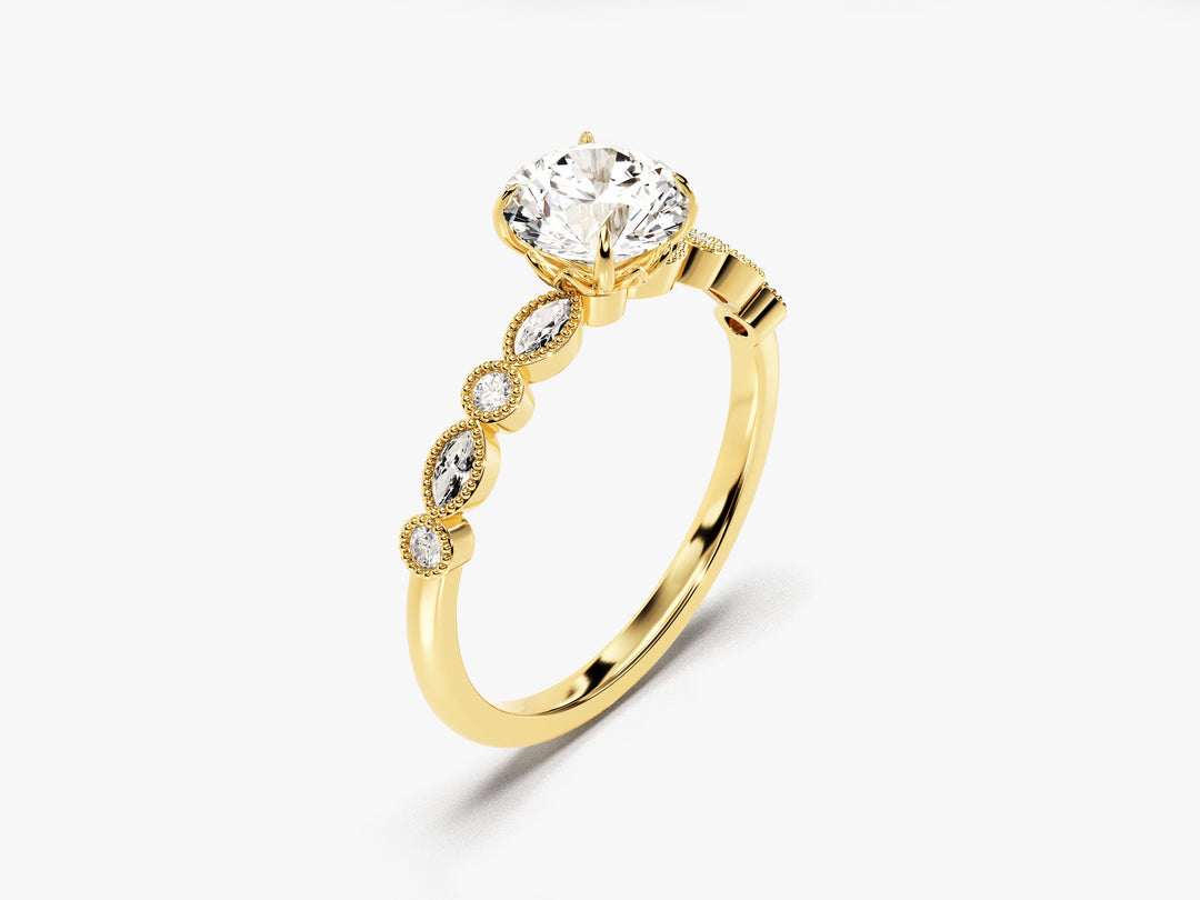 1 carat diamond ring round cut