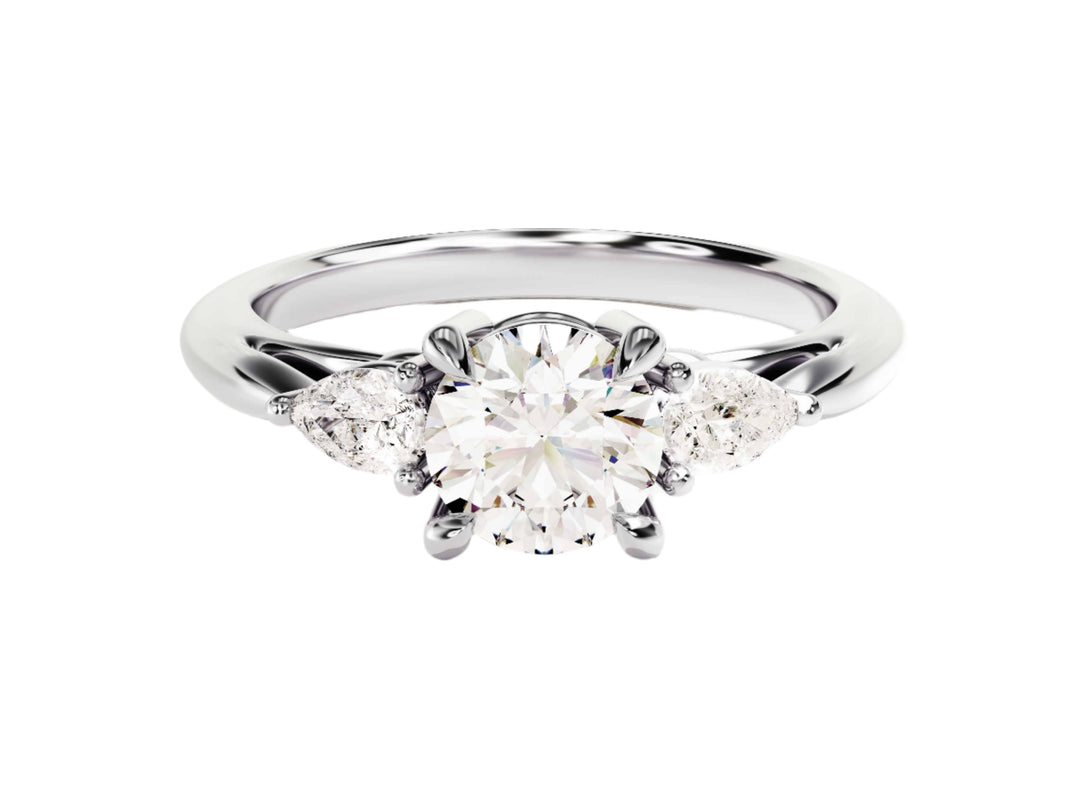 1 ct 3 stone diamond ring