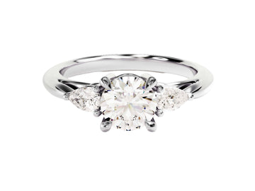 1 ct 3 stone diamond ring