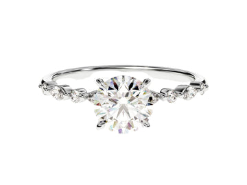 1 ct round cut diamond solitaire engagement ring