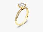 Load image into Gallery viewer, knife edge pave engagement ring