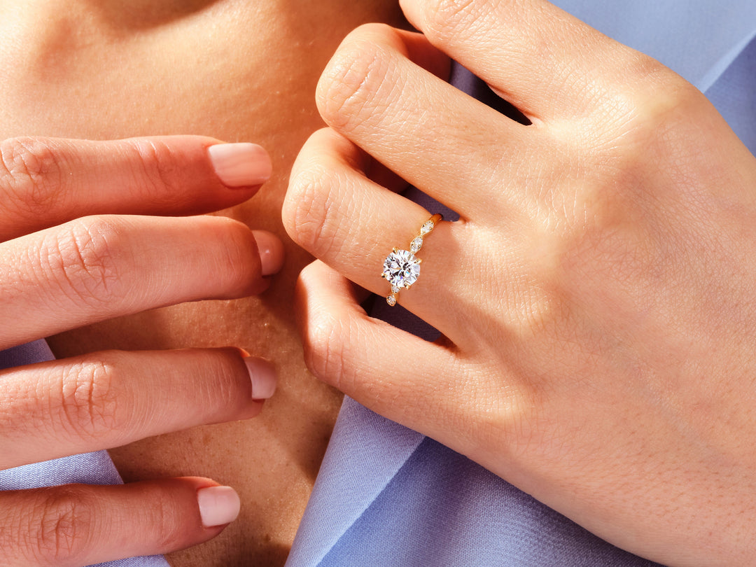 1ct moissanite engagement ring