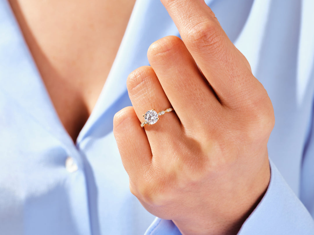1ct moissanite engagement ring
