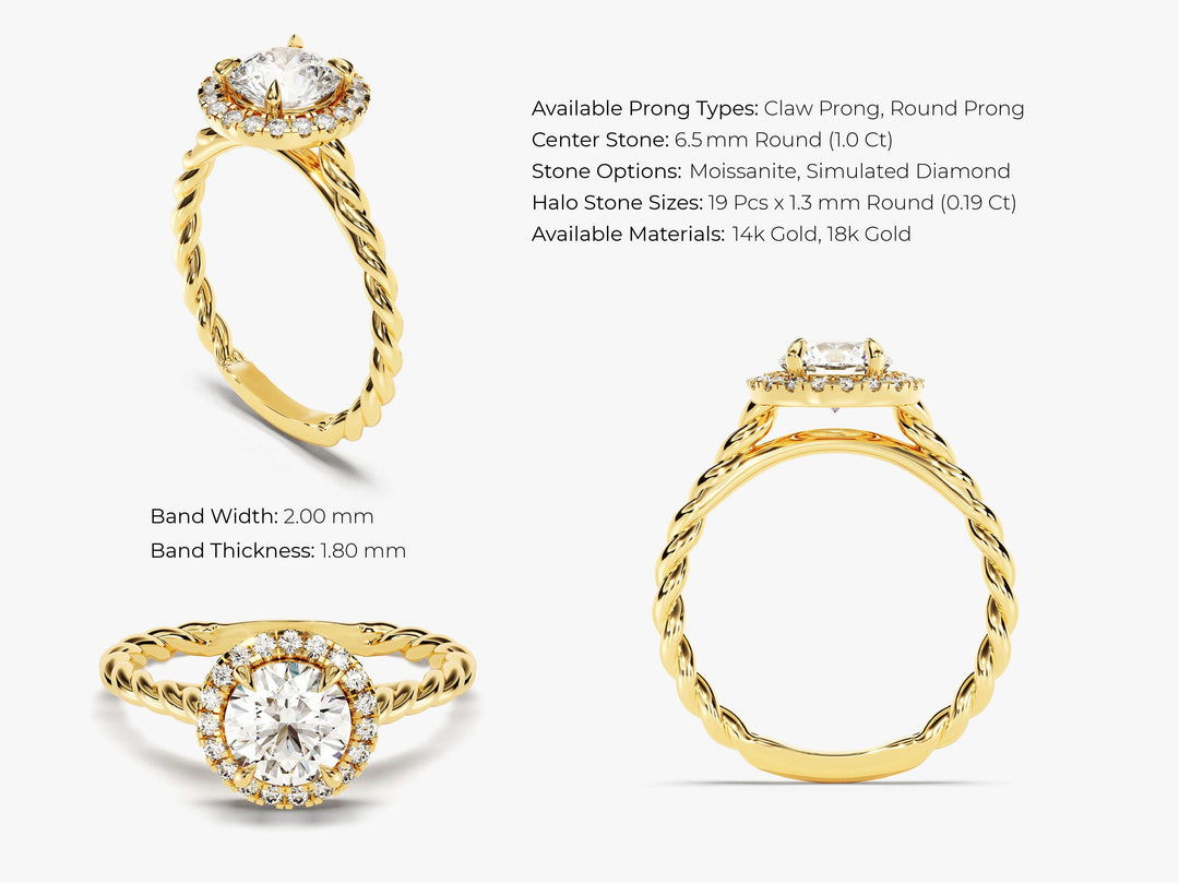 1ct round brilliant cut diamond ring