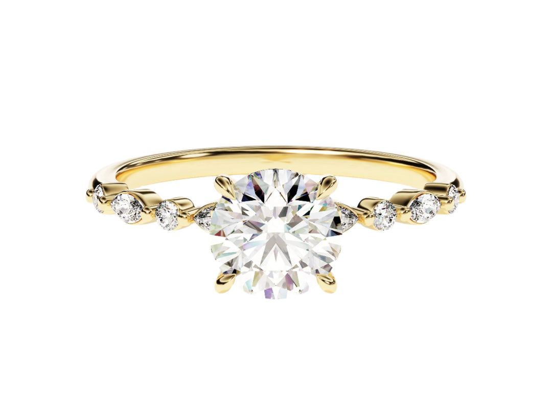 1ct round brilliant cut diamond ring