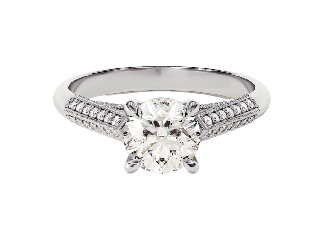 1ct round diamond pave band