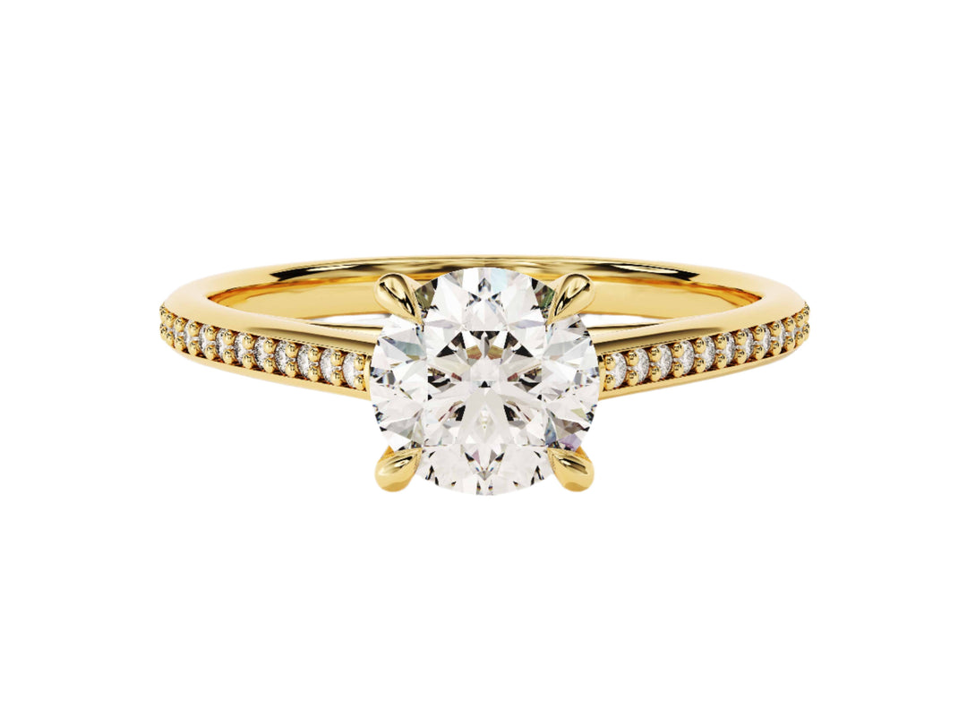 1ct round diamond ring