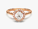 Load image into Gallery viewer, round diamond ring settings