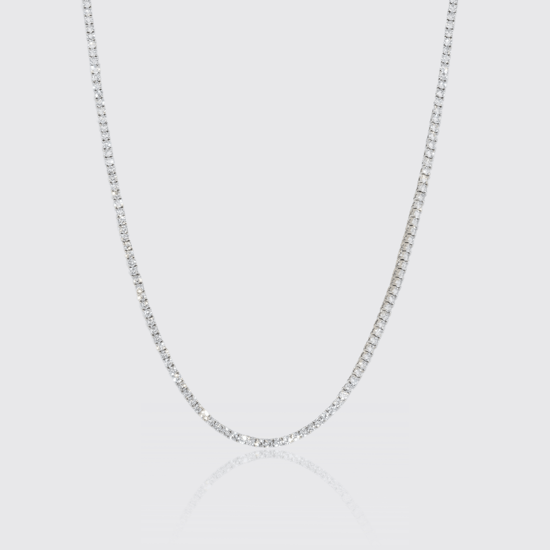 3mm Moissanite Tennis Chain - 925 Silver - D Colour - Vvs1