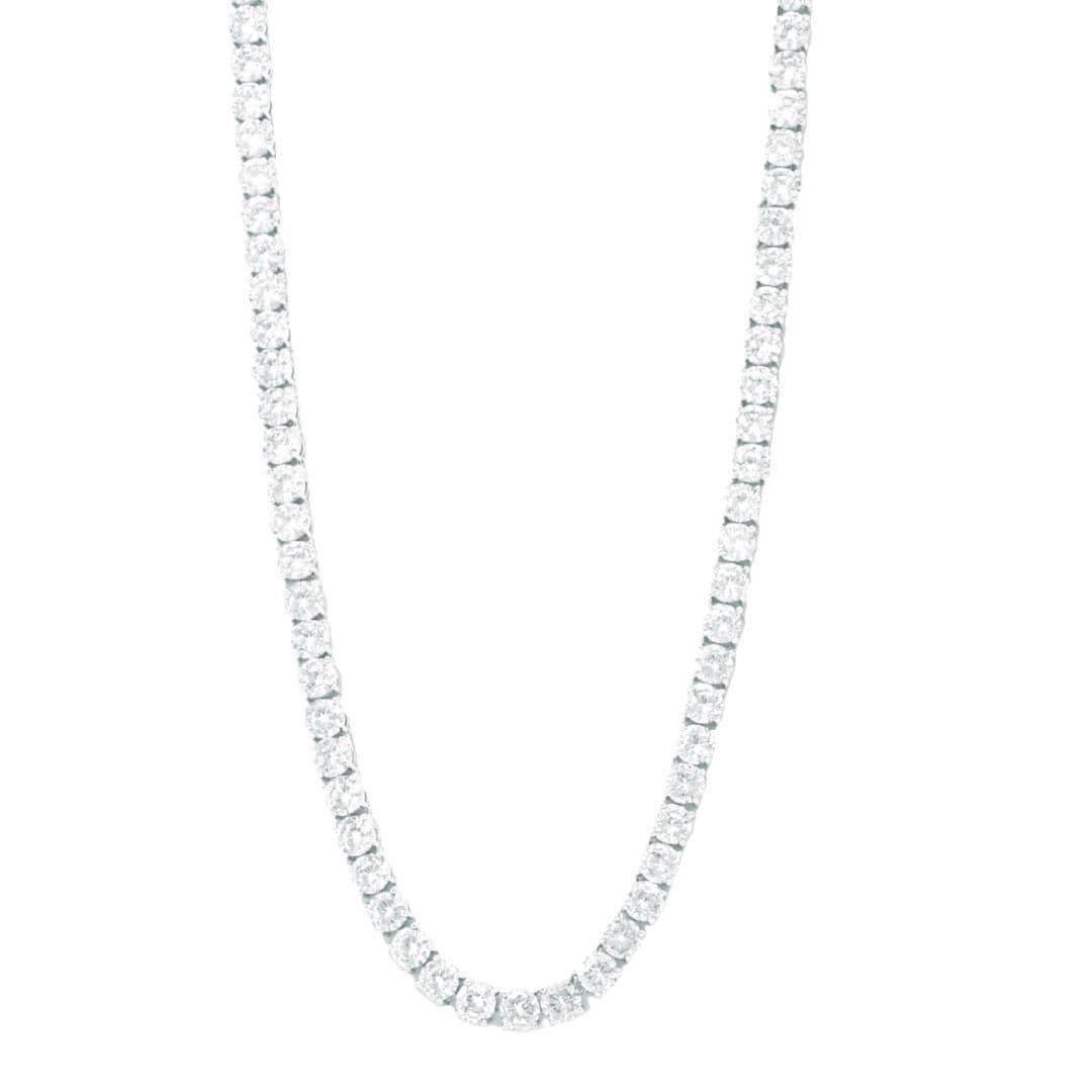 6mm Moissanite Tennis Chain - 925 Silver - D Colour - Vvs1