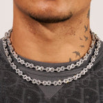 Load image into Gallery viewer, 8mm Iced Infinity Chain - Silver With White Gold Plated
