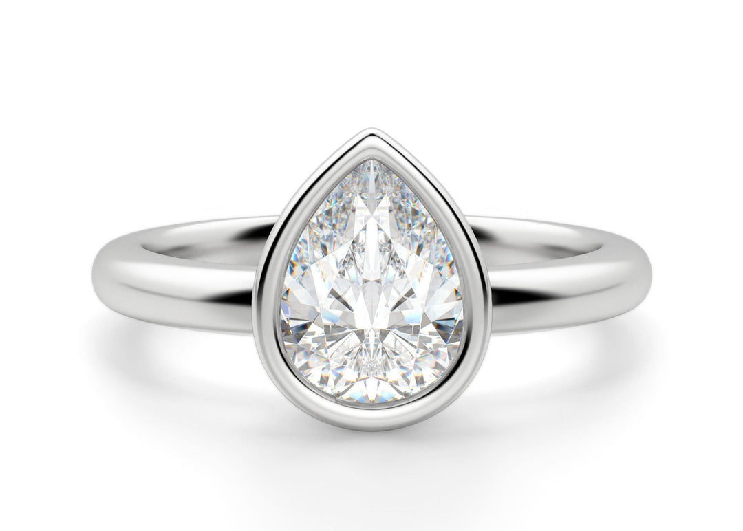 Marseille Pear Cut 1.00 Ct Center Engagement Ring