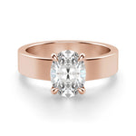 Load image into Gallery viewer, Basket Set Bold Oval Cut 1.00 Ct Center Engagement Ring Moissanite
