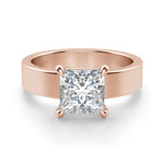 Load image into Gallery viewer, Basket Set Bold Princess Cut 1.00 Ct Center Engagement Ring Moissanite
