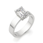 Load image into Gallery viewer, Basket Set Bold Emerald Cut 3.00 Ct Center Engagement Ring Moissanite
