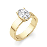 Load image into Gallery viewer, Basket Set Bold Oval Cut 1.00 Ct Center Engagement Ring Moissanite
