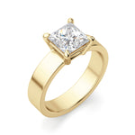 Load image into Gallery viewer, Basket Set Bold Princess Cut 1.00 Ct Center Engagement Ring Moissanite
