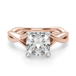 Load image into Gallery viewer, Twisted Classic Cushion Cut 1.00 Ct Center Engagement Ring Moissanite
