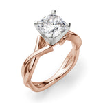 Load image into Gallery viewer, Twisted Classic Cushion Cut 1.00 Ct Center Engagement Ring Moissanite
