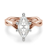 Load image into Gallery viewer, Twisted Classic Marquise Cut 0.50 Ct Center Engagement Ring Moissanite
