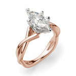 Load image into Gallery viewer, Twisted Classic Marquise Cut 0.50 Ct Center Engagement Ring Moissanite
