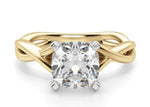 Load image into Gallery viewer, Twisted Classic Cushion Cut 1.00 Ct Center Engagement Ring Moissanite
