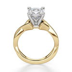 Load image into Gallery viewer, Twisted Classic Cushion Cut 1.00 Ct Center Engagement Ring Moissanite
