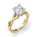 Load image into Gallery viewer, Twisted Classic Cushion Cut 1.00 Ct Center Engagement Ring Moissanite
