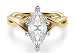 Load image into Gallery viewer, Twisted Classic Marquise Cut 0.50 Ct Center Engagement Ring Moissanite
