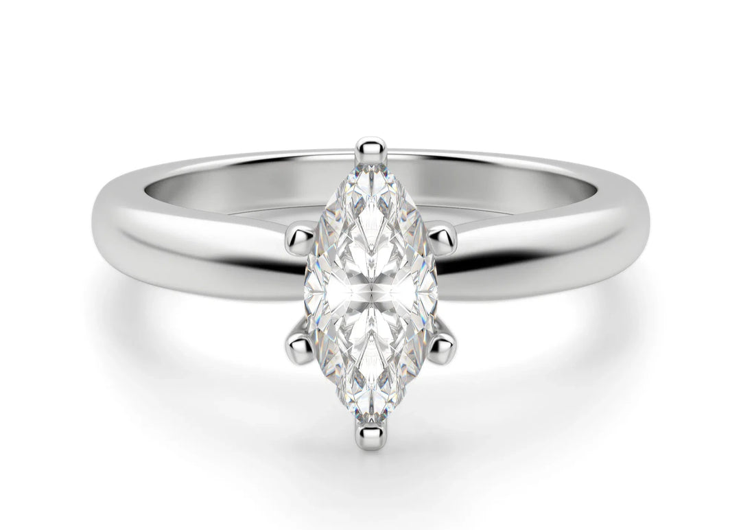 Marquise Solitaire Cut 1.50 Ct Center Engagement Ring Moissanite