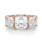 Load image into Gallery viewer, Allure Asscher Cut 2 Ct Center Moissanite Engagement Ring
