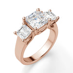 Load image into Gallery viewer, Allure Asscher Cut 2 Ct Center Moissanite Engagement Ring
