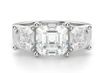 Load image into Gallery viewer, Allure Asscher Cut 2 Ct Center Moissanite Engagement Ring
