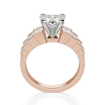 Load image into Gallery viewer, Cinderella Staircase Heart Cut 1.50 Cut Center Engagement Ring Moissanite
