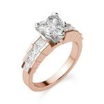 Load image into Gallery viewer, Cinderella Staircase Heart Cut 1.50 Cut Center Engagement Ring Moissanite
