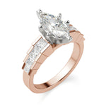 Load image into Gallery viewer, Cinderella Staircase Marquise Cut 0.50 Center Engagement Ring
