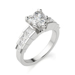 Load image into Gallery viewer, Cinderella Staircase Heart Cut 1.50 Cut Center Engagement Ring Moissanite
