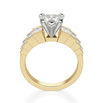 Load image into Gallery viewer, Cinderella Staircase Heart Cut 1.50 Cut Center Engagement Ring Moissanite
