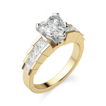 Load image into Gallery viewer, Cinderella Staircase Heart Cut 1.50 Cut Center Engagement Ring Moissanite
