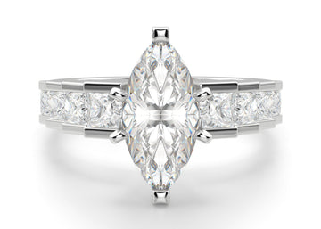 Cinderella Staircase Marquise Cut 0.50 Center Engagement Ring