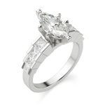 Load image into Gallery viewer, Cinderella Staircase Marquise Cut 0.50 Center Engagement Ring
