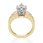 Load image into Gallery viewer, Cinderella Staircase Marquise Cut 0.50 Center Engagement Ring
