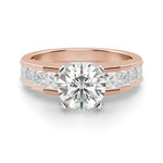 Load image into Gallery viewer, Cinderella Staircase Round Cut 0.50 Ct Center Engagement Ring
