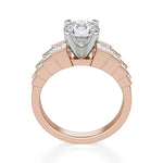 Load image into Gallery viewer, Cinderella Staircase Round Cut 0.50 Ct Center Engagement Ring
